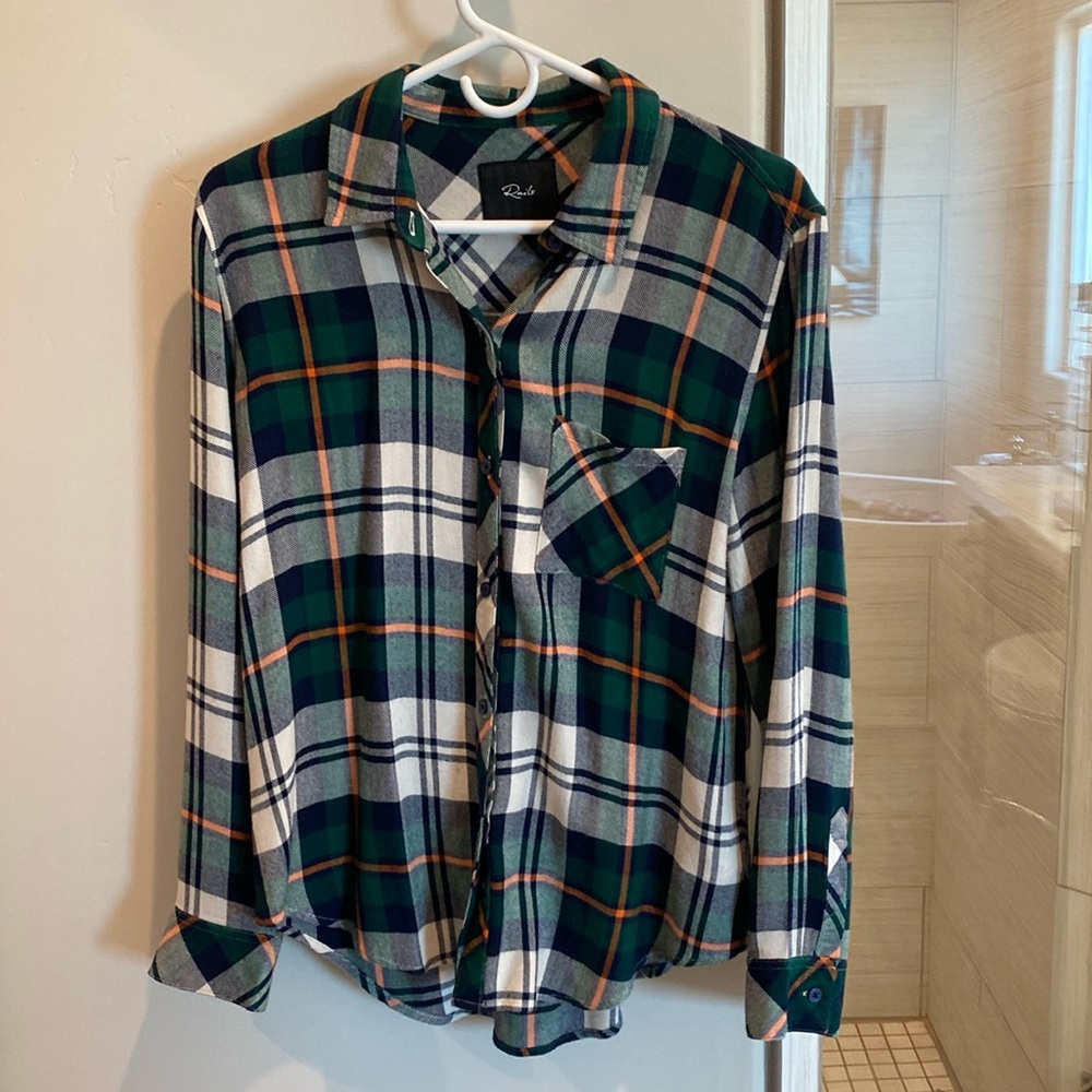 RAILS PLAID HUNTER BUTTON UP SHIRT SIZE M